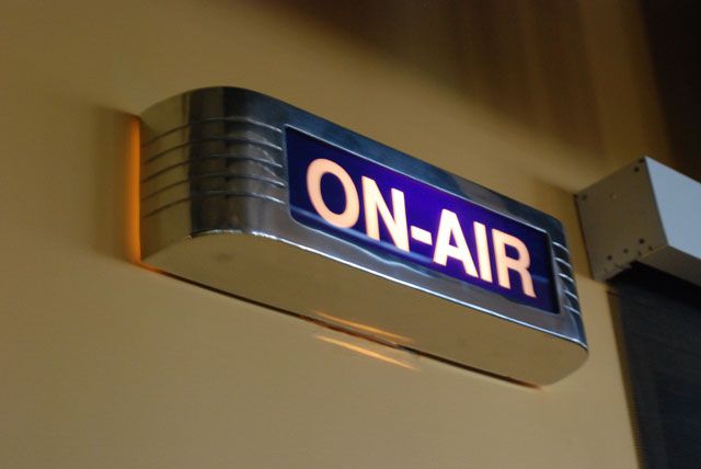 This "On Air" sign looks vintage, but it is new.
